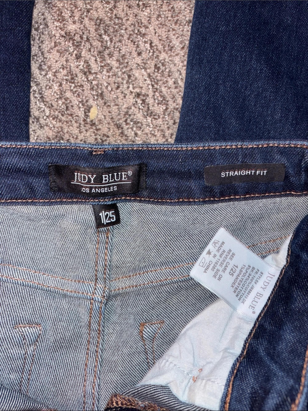 Judy Blue Two-Tone Dark Blue Ankle Skinny Jeans size 1 - Picture 3 of 3